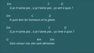 Les frangines .  Donnez moi .  Karaoké d accords pour guitare