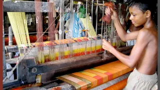 Inside a Hand Loom Weaving Factory