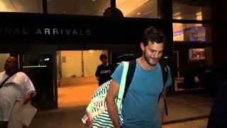 September 20th, 2014 - Jamie Dornan arrives at LAX Airport in Los Angeles