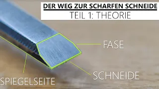 Stecheisen und Hobeleisen schleifen für Einsteiger - Theorie Teil 1