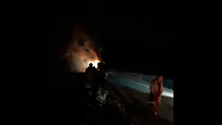 На трассе М-5 сгорел автобус | 74.RU