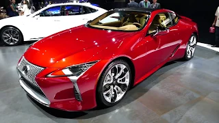 New 2018 Lexus LC500 (LC 500) - Bright Red Paint - Exterior Tour - 2017 LA Auto Show