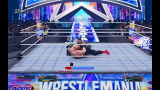 Wrestlemania 38 - Brock Lesnar vs Roman Reigns - WWE Unification Title (wwe 2k24)