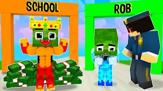 Monster School : Baby Zombie x Squid Game Doll School Run Challenge - Minecraft Animation