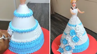 Unique And Beautiful Barbie Doll Cake | Doll Cake Without Mold Kaise Bnaye