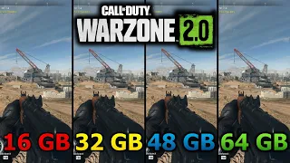 64 GB vs 48 GB vs 32 GB vs 16 GB RAM - Call of Duty Modern Warfare II Warzone 2.0