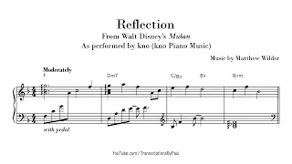 Reflection - From Disney's Mulan - Sheet music transcription