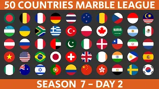 50 Countries Marble Race League Season 7 Day 2/10 Marble Race in Algodoo