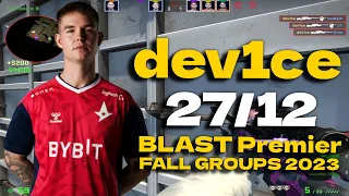 CSGO POV Astralis dev1ce (27/12) vs Complexity (VERTIGO) @ BLAST Premier Fall Groups 2023