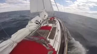 Sailing In A Gale Aboard A Hans Christian 33