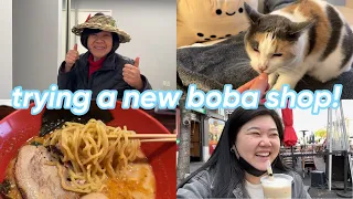 trying a new boba shop + surprise mom visit! | VLOGMAS DAY 5