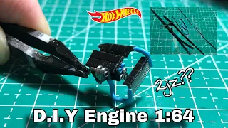 How to make Engine for Hotwheels with big turbo | 1:64 | D.I.Y | Custom Hotwheels