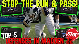 ONLY DEFENSE U NEED! My Top 5 Best Run, Pass & Blitz Defense Plays in Madden NFL 22! Tips & Tricks