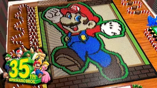 Super Mario Bros. 35th Anniversary IN 1 MILLION DOMINOES!