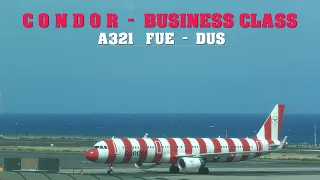 Condor Business Class  :  Fuerteventura - Dusseldorf A321 (with great views of the Atlas mountains).