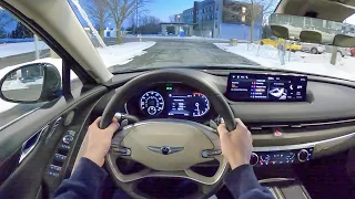 2021 Genesis G80 2.5T - POV Night Drive (Binaural Audio)