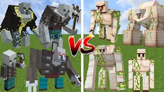 IRON GOLEM vs ILLAGER AT EVERY AGE | Minecraft Mob Battle