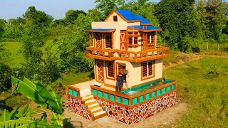 [Full Video] Building Creative A Modern 3-Story Mud Villa House & Design Pool On Villa in The Forest