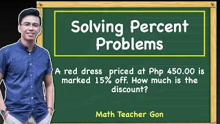Solving Percent Problems - Discount Word Problems @MathTeacherGon