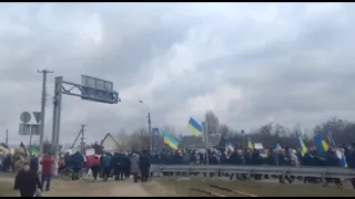 Мешканці міста Олешки на Херсонщині вийшли на мітинг проти російських окупантів