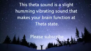 THETA brain wave sound FOR MEDITATION AND VISUALIZATION : 10 minutes