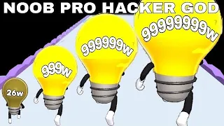 NOOB VS PRO VS HACKER VS GOD  in Watt the bulb (All level)