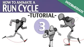 HOW TO ANIMATE A RUN CYCLE ▶️▶️▶️ TUTORIAL #03 (Intermediate level)