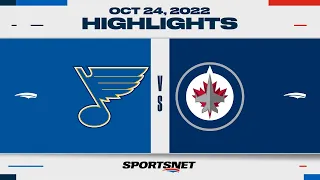 NHL Highlights | Blues vs. Jets - October 24, 2022