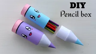 How to make a paper pencil box | DIY paper pencil box idea /Easy Origami box tutorial / Origami