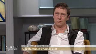 Simon J Berger om obehagliga rollen i succéserien ”Exit” - Malou Efter tio (TV4)