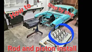 How to install rods and pistons in big block 638" chevy motor. (build series part 2)