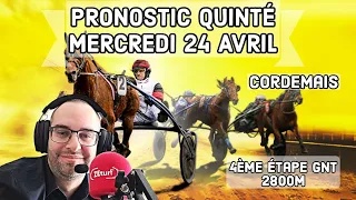 🔴 Pronostic Quinté+ Mercredi 24 Avril 2024. Cordemais. 🔴 4ème étape du GNT