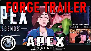 VISS "LIVE REACTION" WATCHING FORGE TRAILER AND THEN LOOTS FORGES DEATH BOX, APEX LEGENDS SEASON 3