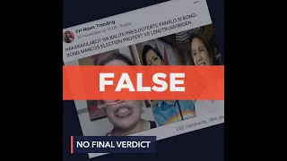 FALSE: Bongbong Marcos wins VP electoral protest in November 2020