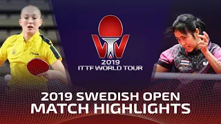Sawettabut Suthasini vs Rebecca Muskantor | 2019 ITTF Swedish Open Highlights (Pre)