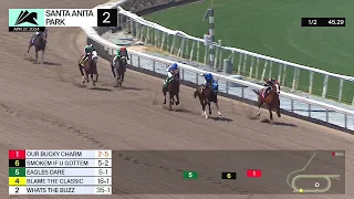 Our Bucky Charm wins Race 2 on Saturday, April 27 at Santa Anita Park