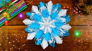 СНЕЖИНКИ-ПУШИНКИ из бумаги. Новогодние УКРАШЕНИЯ. Объемная снежинка своими руками. Paper snowflakes