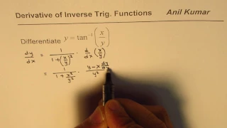 Derivative of tan inverse with chain rule