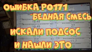 Тойота Опа 1ZZ-FE ошибка Р0171 - Бедная смесь и топливные коррекции. Как найти  подсосы. Часть 1.