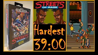 Streets Of Rage 1 - Adam - Hardest - No% - Speedrun - World Record