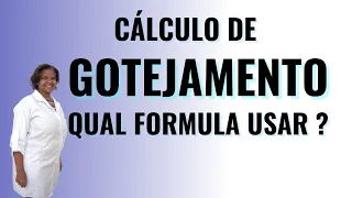 Exercícios de cálculo de Gotejamento - Qual formula usar ?