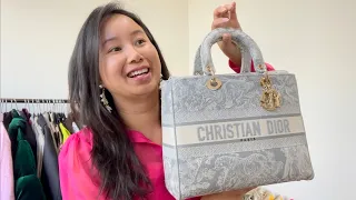 Review: Christian DIOR Large Lady D-Lite bag | mod shots | wear and tear