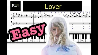 Taylor Swift  Lover easy piano sheet