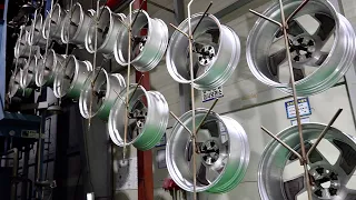 Amazing Car Wheel Mass Production Process. Wonderful Alloy Wheel Manufacturing Factory