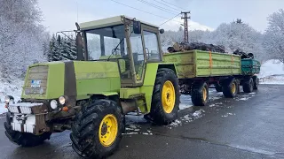 Holz holen mit Fortschritt ZT 325-A und 2 HW80 „Aachttonner“ KFL Eichsfeld DDR IFA ZT 300 323 325