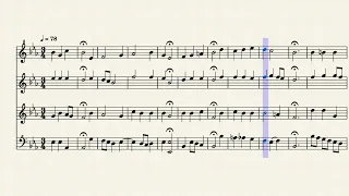 BWV 400 Bach J.S. Choral; O Herzensangst, o Bangigkeit und Zagen!, Recorder Quartet