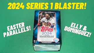 2024 Topps Series 1 Baseball Blaster Box Opening Review EASTER PARALLELS New Retail Sports Cards One