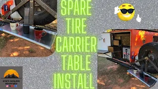 Overland Trailer Spare Tire Carrier Table Install