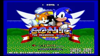 Sonic Delta *40Mb* v0.72 (Sega Genesis) Gameplay (Real Hardware)