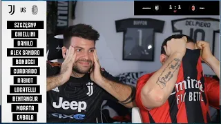 INEDITO! Tifosi rivali guardano la partita insieme! | Juventus Milan 1-1 Live Reaction